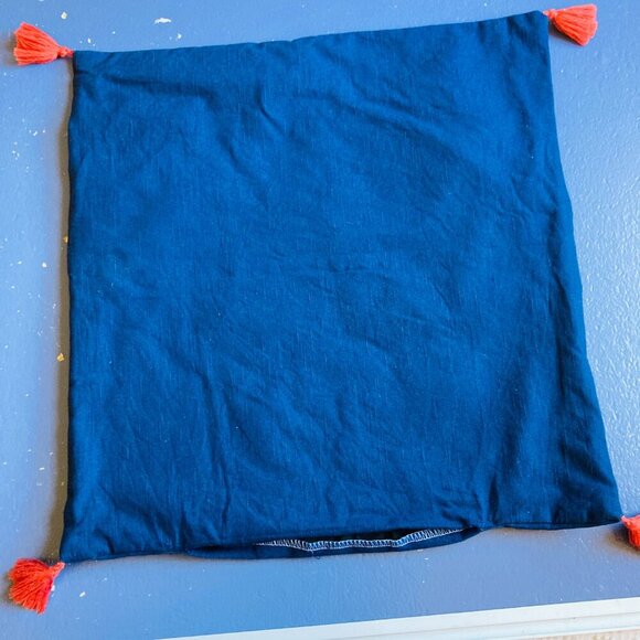 Embroidered Parrot Throw Pillow, Tassels, EUC - Picture 2 of 6